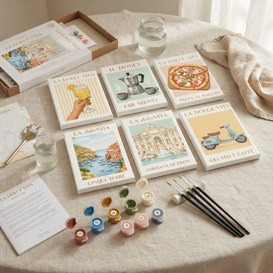 MINI MALEN NACH ZAHLEN | ITALIENISCHE MOMENTE – 6er Set