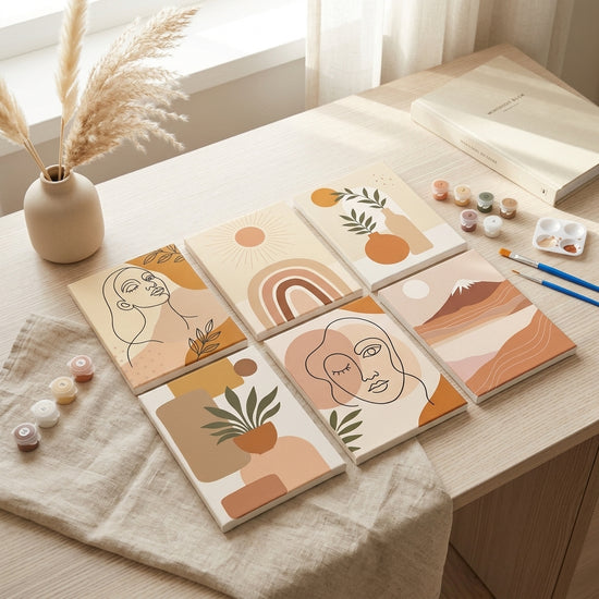 MINI MALEN NACH ZAHLEN | BOHO MOMENTS – 6er Set