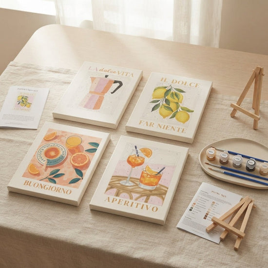 MINI MALEN NACH ZAHLEN | DOLCE MATTINA - 4er Set