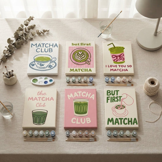 MINI MALEN NACH ZAHLEN | MATCHA MOMENTS – 6er Set