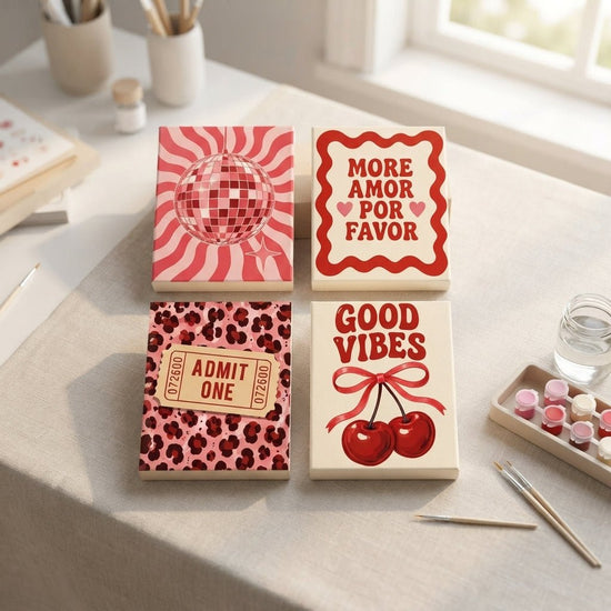 MINI MALEN NACH ZAHLEN | CHERRY VIBES - 4er Set