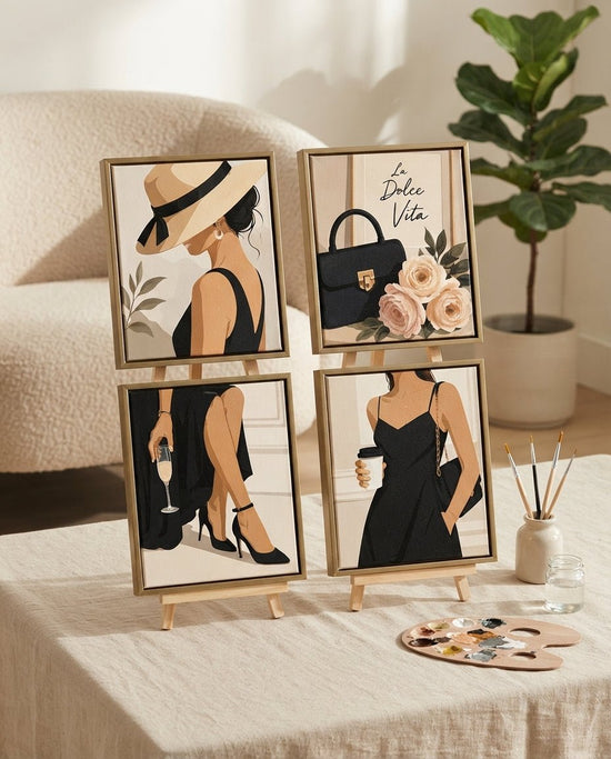 MINI MALEN NACH ZAHLEN | PARISER CHIC - 4er Set