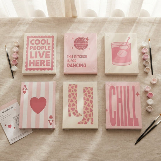 MINI MALEN NACH ZAHLEN | PINK MOOD – 6er Set