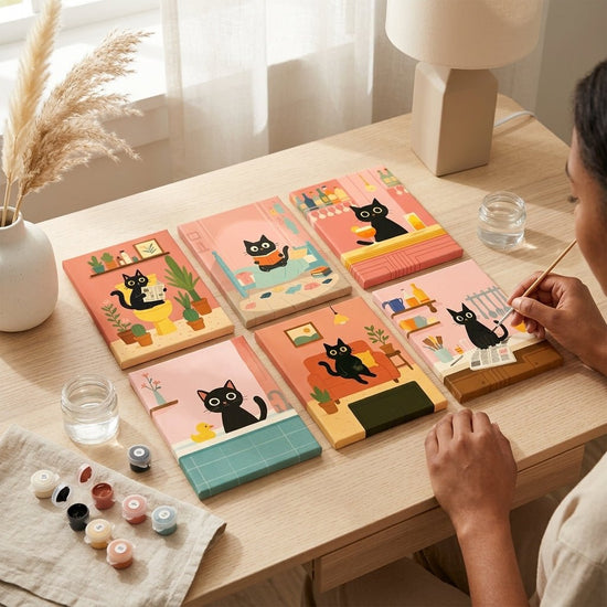MINI MALEN NACH ZAHLEN | CAT LIFE – 6er Set
