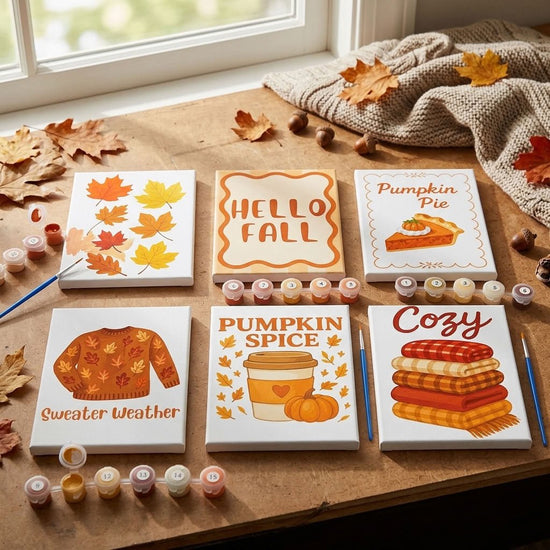 MINI MALEN NACH ZAHLEN | HELLO FALL – 6er Set