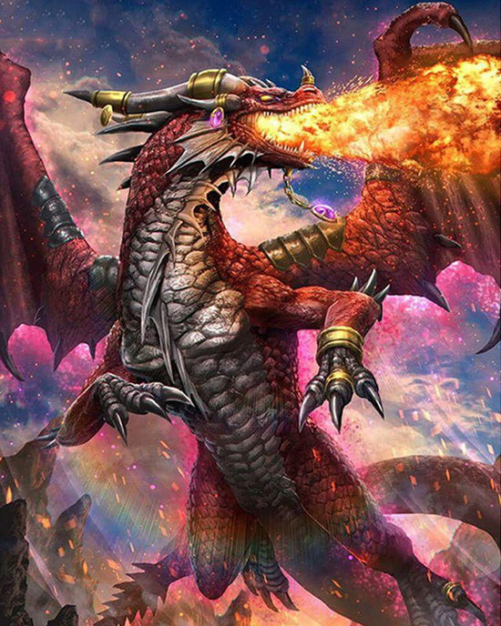 MALEN NACH ZAHLEN | DRACHE FEUER