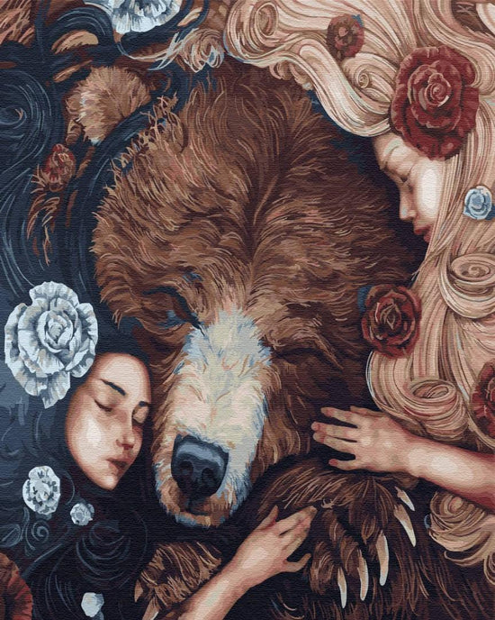 MALEN NACH ZAHLEN | BÄR MIT FRAUEN