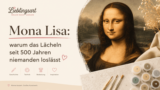 Mona Lisa von Leonardo da Vinci mit Malen-nach-Zahlen-Utensilien – das Geheimnis hinter ihrem berühmten Lächeln