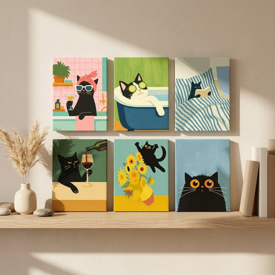 MINI MALEN NACH ZAHLEN | COOL CATS – 6er Set