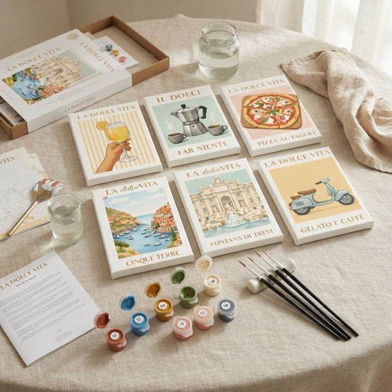 MINI MALEN NACH ZAHLEN | ITALIENISCHE MOMENTE – 6er Set