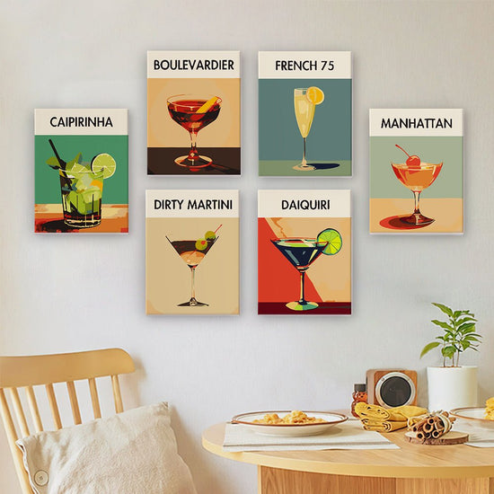 MINI MALEN NACH ZAHLEN | COCKTAIL EDEL - 6er Set