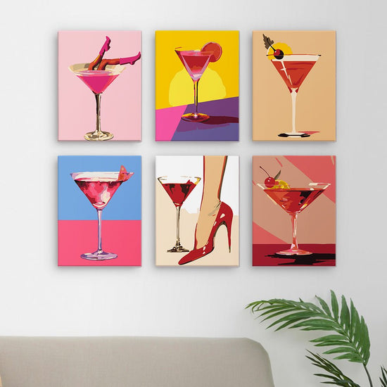 MINI MALEN NACH ZAHLEN | COCKTAIL LADYS - 6er Set