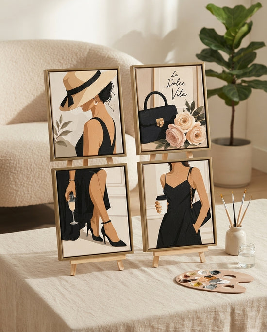 MINI MALEN NACH ZAHLEN | PARISER CHIC - 4er Set
