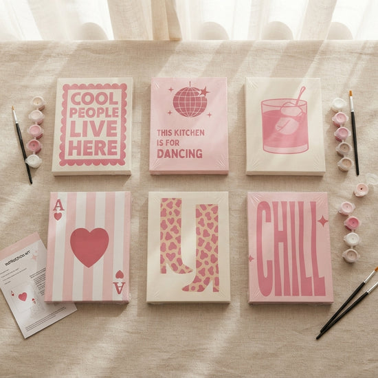 MINI MALEN NACH ZAHLEN | PINK MOOD – 6er Set