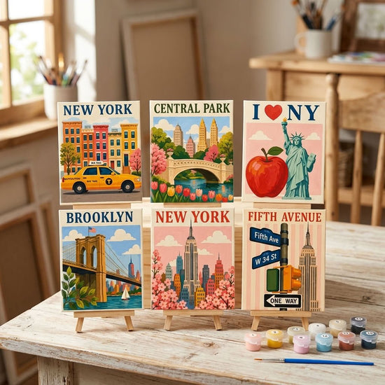 MINI MALEN NACH ZAHLEN | NEW YORK VIBES – 6er Set