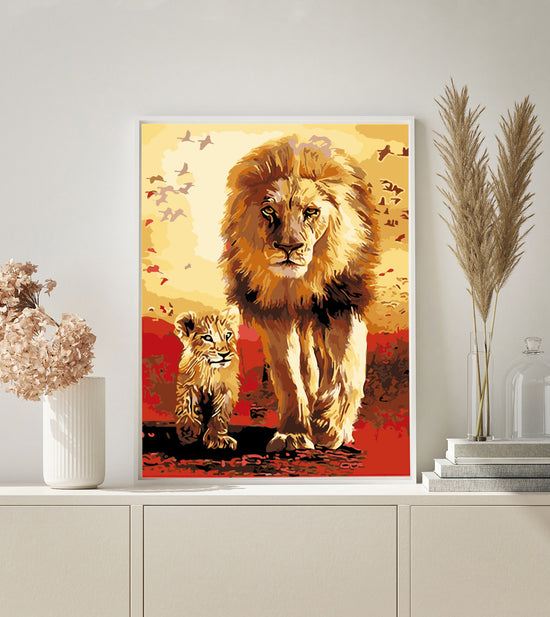 MALEN NACH ZAHLEN | LÖWE VATER & KIND