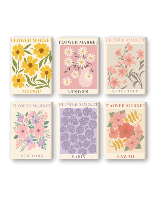 MINI MALEN NACH ZAHLEN | FLOWER MARKET – 6er Set