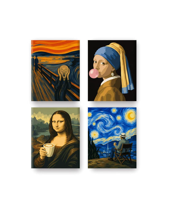 MINI MALEN NACH ZAHLEN | KUNST MIT TWIST - 4er Set