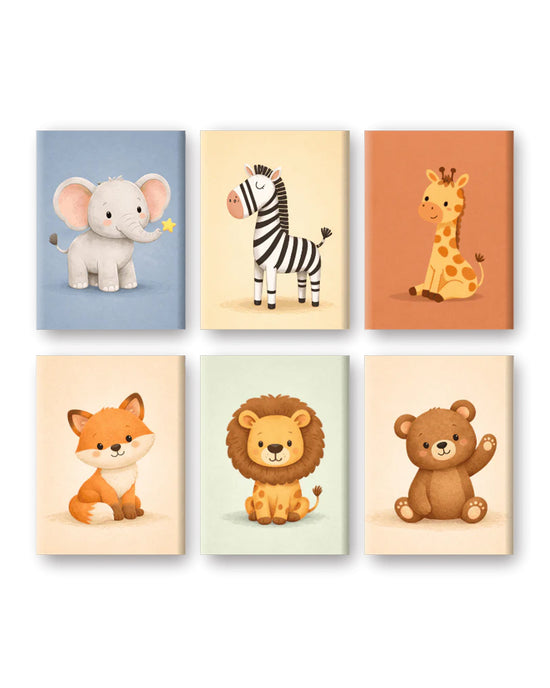 MINI MALEN NACH ZAHLEN | SAFARI FREUNDE – 6er Set