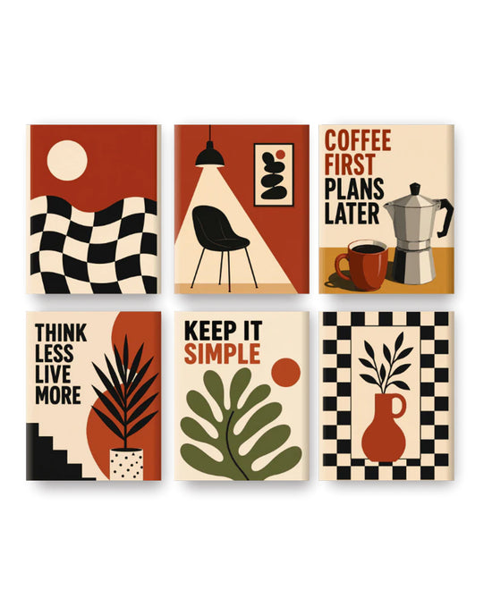 MINI MALEN NACH ZAHLEN | MODERN RETRO – 6er Set