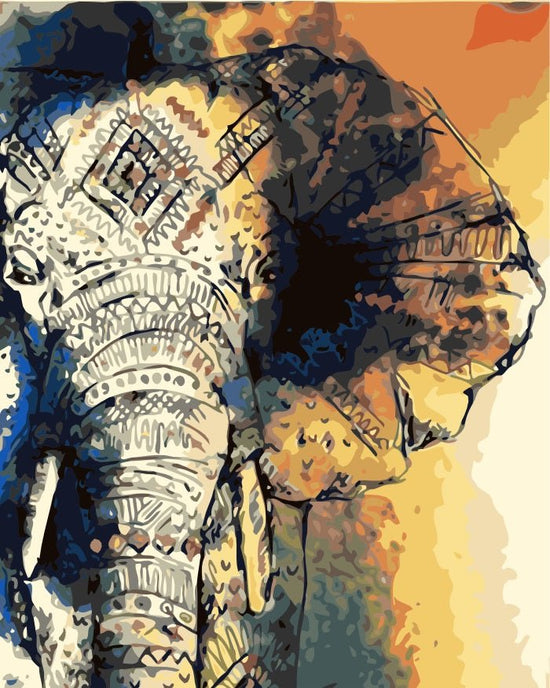 MALEN NACH ZAHLEN | ELEFANT SPIRITUELL