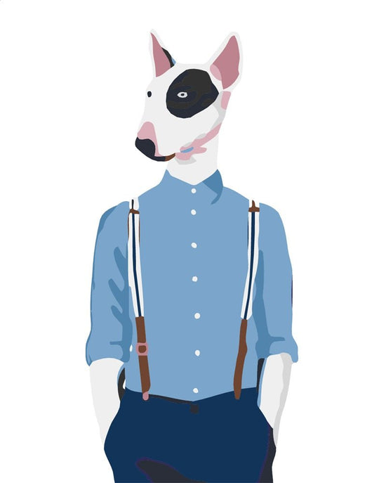 MALEN NACH ZAHLEN | HUND MIT HEMD