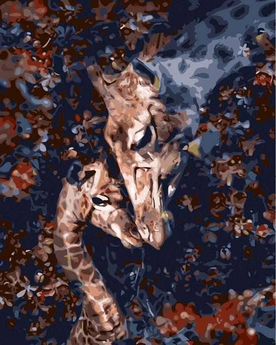 MALEN NACH ZAHLEN | GIRAFFE MUTTER & KIND